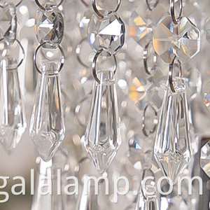 Luminária de mesa de cristal de controle de toque elegante com portas de carregamento USB